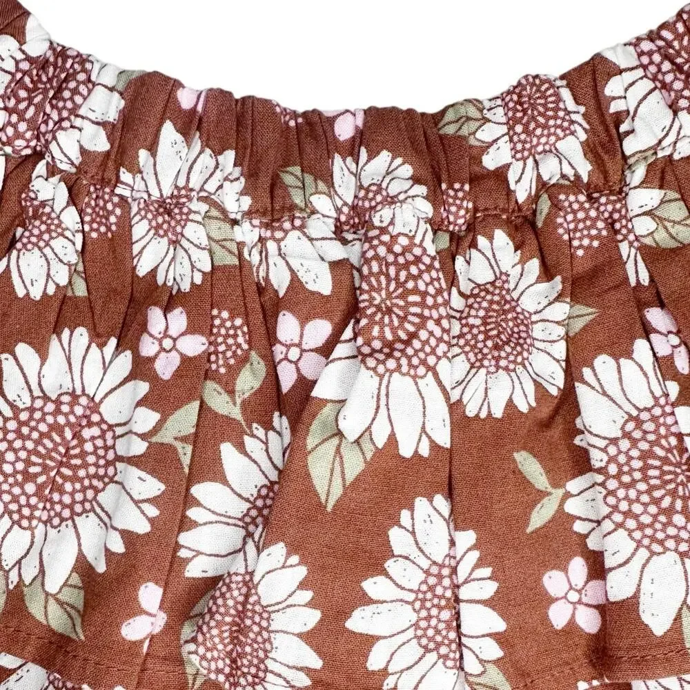 NWT Carter's Sunflower Print Skater Skirt Size 3T